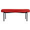 Sitzbank meet® by Paperflow GAIA, oval L, desinfektionsmittelbeständiger Kunstlederbezug rot, 4-Fußgestell mattschwarz, B 1180 x T 420 x H 455 mm
