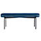 Sitzbank meet® by Paperflow GAIA, oval L, Samtbezug blau, 4-Fußgestell mattschwarz, B 1180 x T 420 x H 455 mm