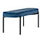 Sitzbank meet® by Paperflow GAIA, oval L, Samtbezug blau, 4-Fußgestell mattschwarz, B 1180 x T 420 x H 455 mm