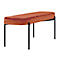 Sitzbank meet® by Paperflow GAIA, oval L, Samtbezug rostfarben, 4-Fußgestell mattschwarz, B 1180 x T 420 x H 455 mm