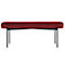 Sitzbank meet® by Paperflow GAIA, oval L, Samtbezug rot, 4-Fußgestell mattschwarz, B 1180 x T 420 x H 455 mm