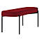 Sitzbank meet® by Paperflow GAIA, oval L, Samtbezug rot, 4-Fußgestell mattschwarz, B 1180 x T 420 x H 455 mm
