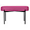 Sitzbank meet® by Paperflow GAIA, oval M, desinfektionsmittelbeständiger Kunstlederbezug lila, 4-Fußgestell mattschwarz, B 790 x T 420 x H 455 mm