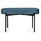 Sitzbank meet® by Paperflow GAIA, oval M, Samtbezug blau, 4-Fußgestell mattschwarz, B 790 x T 420 x H 455 mm