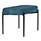 Sitzbank meet® by Paperflow GAIA, oval M, Samtbezug blau, 4-Fußgestell mattschwarz, B 790 x T 420 x H 455 mm