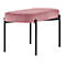 Sitzbank meet® by Paperflow GAIA, oval M, Samtbezug rosé, 4-Fußgestell mattschwarz, B 790 x T 420 x H 455 mm