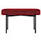 Sitzbank meet® by Paperflow GAIA, oval M, Samtbezug rot, 4-Fußgestell mattschwarz, B 790 x T 420 x H 455 mm