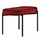 Sitzbank meet® by Paperflow GAIA, oval M, Samtbezug rot, 4-Fußgestell mattschwarz, B 790 x T 420 x H 455 mm