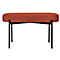 Sitzbank meet® by Paperflow GAIA, oval M, Stoffbezug braun, 4-Fußgestell mattschwarz, B 790 x T 420 x H 455 mm