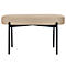 Sitzbank meet® by Paperflow GAIA, oval M, Stoffbezug elfenbeinfarben, 4-Fußgestell mattschwarz, B 790 x T 420 x H 455 mm