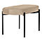 Sitzbank meet® by Paperflow GAIA, oval M, Stoffbezug elfenbeinfarben, 4-Fußgestell mattschwarz, B 790 x T 420 x H 455 mm