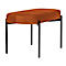 Sitzbank meet® by Paperflow GAIA, oval M, Stoffbezug rostfarben, 4-Fußgestell mattschwarz, B 790 x T 420 x H 455 mm