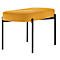 Sitzbank meet® by Paperflow GAIA, oval M, Stoffbezug safran, 4-Fußgestell mattschwarz, B 790 x T 420 x H 455 mm