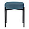 Sitzbank meet® by Paperflow GAIA, oval S, Samtbezug blau, 4-Fußgestell mattschwarz, B 490 x T 380 x H 455 mm
