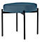 Sitzbank meet® by Paperflow GAIA, oval S, Samtbezug blau, 4-Fußgestell mattschwarz, B 490 x T 380 x H 455 mm