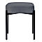 Sitzbank meet® by Paperflow GAIA, oval S, Samtbezug grau, 4-Fußgestell mattschwarz, B 490 x T 380 x H 455 mm