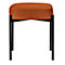 Sitzbank meet® by Paperflow GAIA, oval S, Samtbezug rostfarben, 4-Fußgestell mattschwarz, B 490 x T 380 x H 455 mm