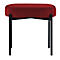 Sitzbank meet® by Paperflow GAIA, oval S, Samtbezug rot, 4-Fußgestell mattschwarz, B 490 x T 380 x H 455 mm