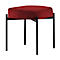 Sitzbank meet® by Paperflow GAIA, oval S, Samtbezug rot, 4-Fußgestell mattschwarz, B 490 x T 380 x H 455 mm