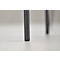 Sitzbank meet® by Paperflow GAIA, oval S, Stoffbezug elfenbeinfarben, 4-Fußgestell mattschwarz, B 490 x T 380 x H 455 mm