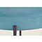 Sitzbank meet® by Paperflow GAIA, oval S, Stoffbezug elfenbeinfarben, 4-Fußgestell mattschwarz, B 490 x T 380 x H 455 mm