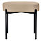 Sitzbank meet® by Paperflow GAIA, oval S, Stoffbezug elfenbeinfarben, 4-Fußgestell mattschwarz, B 490 x T 380 x H 455 mm