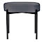 Sitzbank meet® by Paperflow GAIA, oval S, Stoffbezug mausgrau, 4-Fußgestell mattschwarz, B 490 x T 380 x H 455 mm
