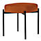Sitzbank meet® by Paperflow GAIA, oval S, Stoffbezug rostfarben, 4-Fußgestell mattschwarz, B 490 x T 380 x H 455 mm