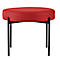 Sitzbank meet® by Paperflow GAIA, rund, desinfektionsmittelbeständiger Kunstlederbezug rot, 4-Fußgestell mattschwarz, B 575 x T 575 x H 455 mm