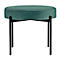 Sitzbank meet® by Paperflow GAIA, rund, Samtbezug grün, 4-Fussgestell mattschwarz, B 575 x T 575 x H 455 mm