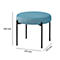Sitzbank meet® by Paperflow GAIA, rund, Stoffbezug blau, 4-Fußgestell mattschwarz, B 575 x T 575 x H 455 mm