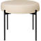 Sitzbank meet® by Paperflow GAIA, rund, Stoffbezug elfenbeinfarben, 4-Fußgestell mattschwarz, B 575 x T 575 x H 455 mm