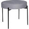 Sitzbank meet® by Paperflow GAIA, rund, Stoffbezug mausgrau, 4-Fußgestell mattschwarz, B 575 x T 575 x H 455 mm