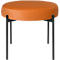 Sitzbank meet® by Paperflow GAIA, rund, Stoffbezug rostfarben, 4-Fußgestell mattschwarz, B 575 x T 575 x H 455 mm