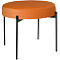 Sitzbank meet® by Paperflow GAIA, rund, Stoffbezug rostfarben, 4-Fußgestell mattschwarz, B 575 x T 575 x H 455 mm