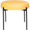 Sitzbank meet® by Paperflow GAIA, rund, Stoffbezug safran, 4-Fußgestell mattschwarz, B 575 x T 575 x H 455 mm