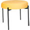 Sitzbank meet® by Paperflow GAIA, rund, Stoffbezug safran, 4-Fußgestell mattschwarz, B 575 x T 575 x H 455 mm