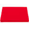 Ein quadratisches, leuchtend rotes Sitzkissen vor neutralem Hintergrund.