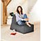 Sitzsack BOOGIE WOOGIE, Filzimitat, anthrazit , B 700 x T 1000 x H 800 mm