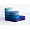 Sitzsystem TAPA Round I, Stoff, modular, mit Drehmechanismus, B 800 x H 620 mm, blau/blau