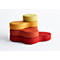 Sitzsystem TAPA Round I, Stoff, modular, mit Drehmechanismus, B 800 x H 620 mm, rot/gelb