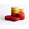 Sitzsystem TAPA Round II, Stoff, modular, mit Drehmechanismus, B 1090 x H 620 mm, rot/gelb