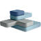 Sitzsystem TAPA Square, Stoff, modular, mit Drehmechanismus, B 900 x T 900 x H 620 mm, blau/blau