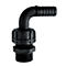 Slangaansluiting voor CEMO CUBE AdBlue® -tanksystemen, 90° gebogen, 1″ AG, kunststof, zwart