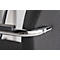Sledestoel, B 470 x D 470 x H 427 mm, incl. armleuningen, stapelbaar tot 3 stuks, gestoffeerd &amp; met stoffen bekleding, zwart