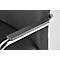 Sledestoel, B 470 x D 470 x H 427 mm, incl. armleuningen, stapelbaar tot 3 stuks, gestoffeerd &amp; met stoffen bekleding, zwart
