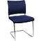 Sledestoel SEAT POINT, gestoffeerd, zonder armleuningen, stapelbaar, set van 2, blauw