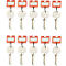 Sleutelhanger, 10 stuks, rood