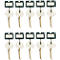Sleutelhanger, 10 stuks, zwart