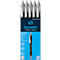 Five Schneider Slider Rave ballpoint pens, partially in a package. One pen lies in front of the pack.